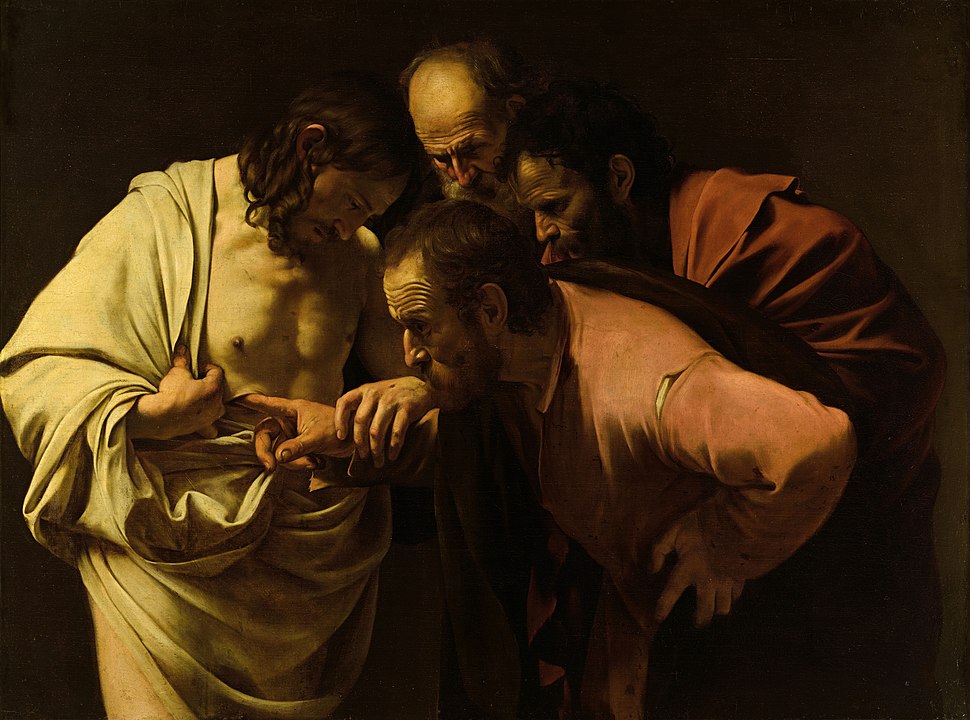 "The Incredulity of Saint Thomas", 1557, by Caravaggio