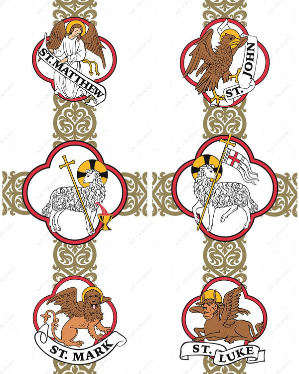 Ad Crucem Church Banner Set - Easter Evangelists Banners