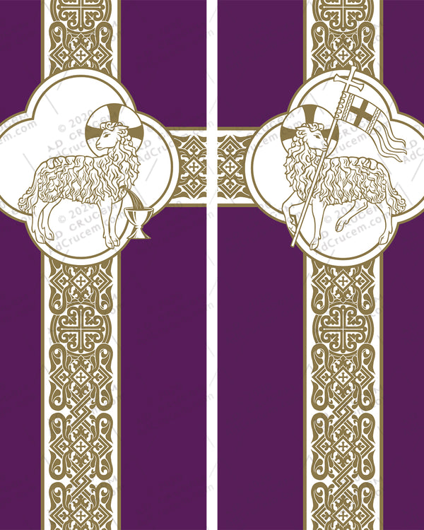 Ad Crucem Lenten Banner Set in Violet - Agnus Dei
