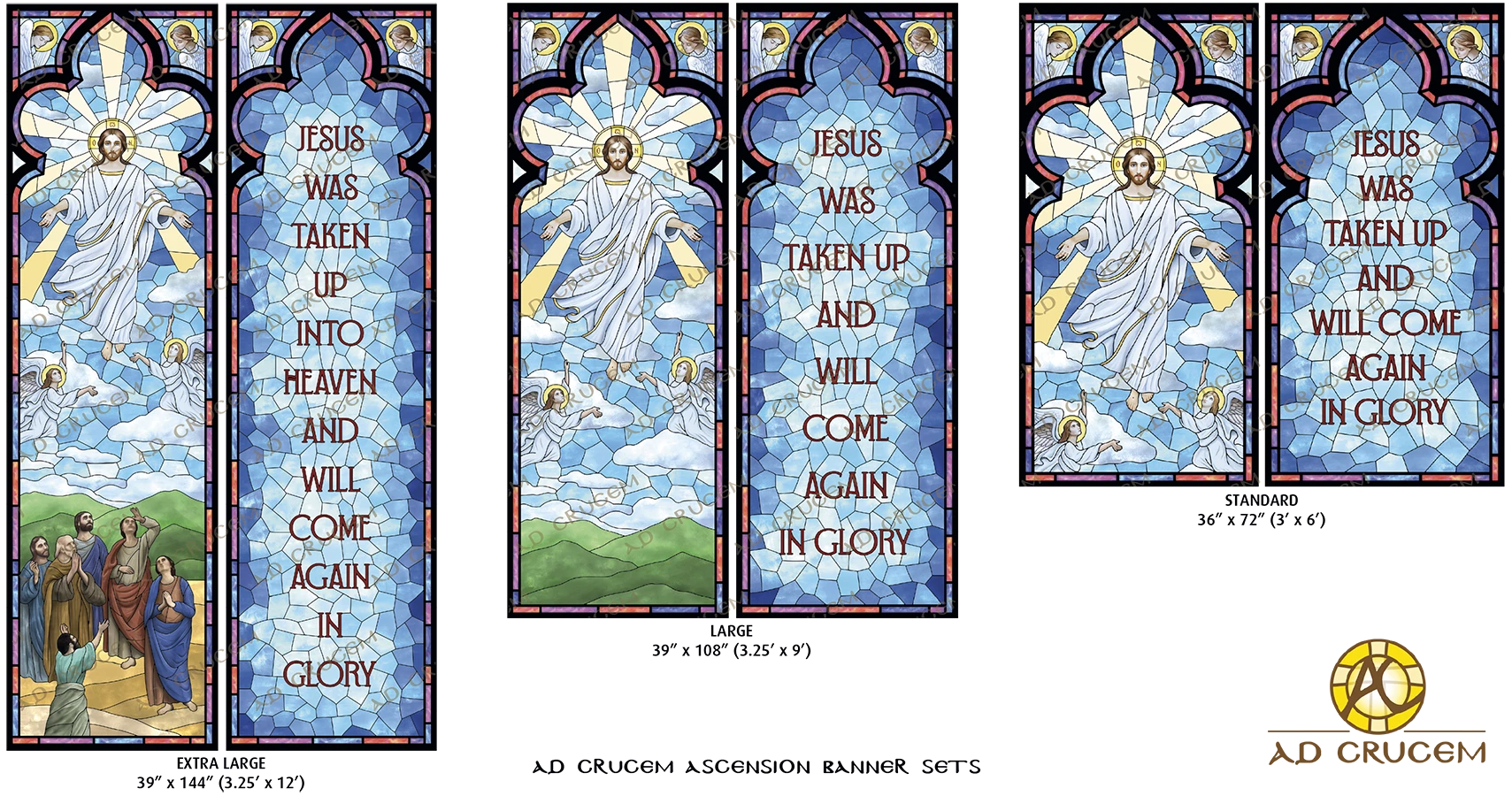Ad Crucem Ascension Banner Set - Christ Will Come Again