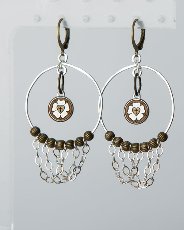 Jennifer’s Two-Tone Luther’s Rose Hoop Earrings