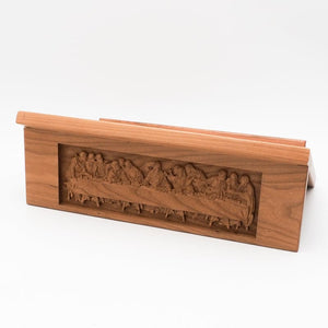 Handwerks 3D Engraved Altar Bible or Missal Stand in Solid Cherry Wood
