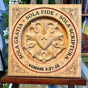 Ad Crucem 3D Luther Rose and Solas Plaque