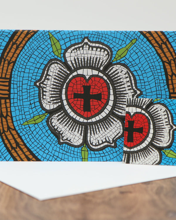 Ad Crucem Blank Light Luther Rose Card