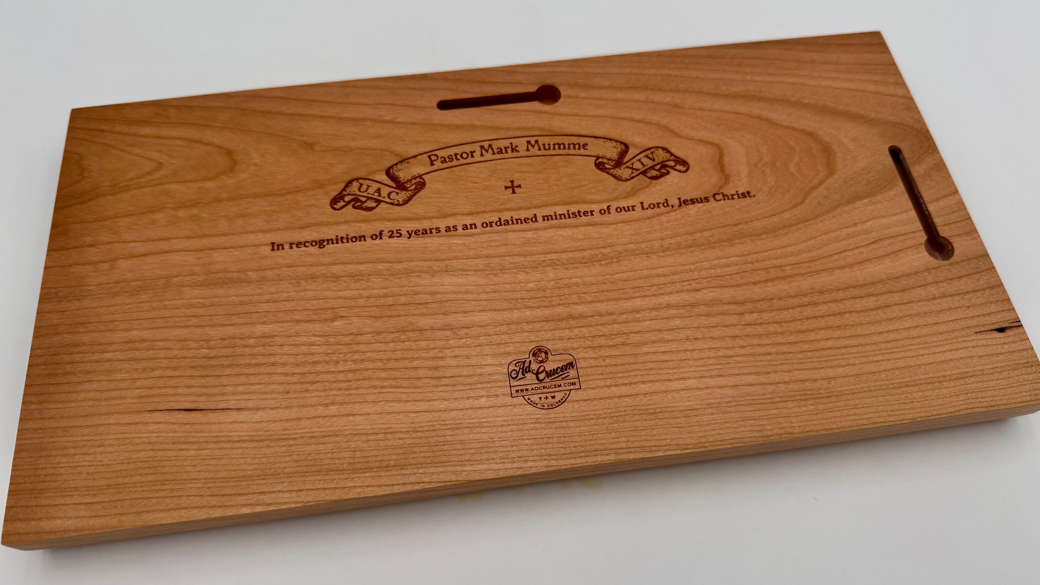 Ad Crucem Pastor Appreciation Laser Engraved Plaque - Customized