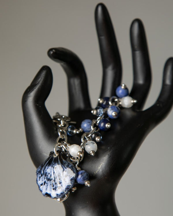 Jennifer's Blue Baptism Shell Bracelet