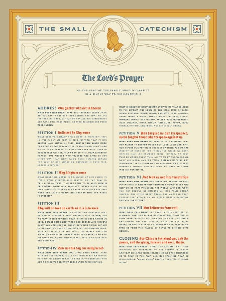 Ad Crucem - Small Catechism Posters - Six Chief Parts