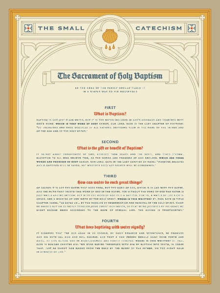 Ad Crucem - Small Catechism Posters - Six Chief Parts