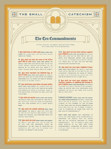 Ad Crucem - Small Catechism Posters - Six Chief Parts