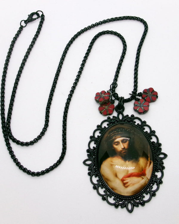 Kelly's Black Ecce Homo Necklace