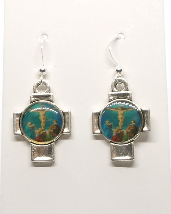 Kelly's Crucifixion Picture Earrings
