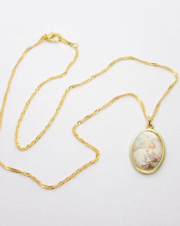 Kelly's Oval Baptism Necklace
