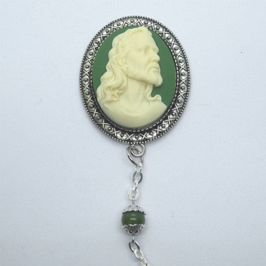 Kelly's Green Jade Cameo Chaplet