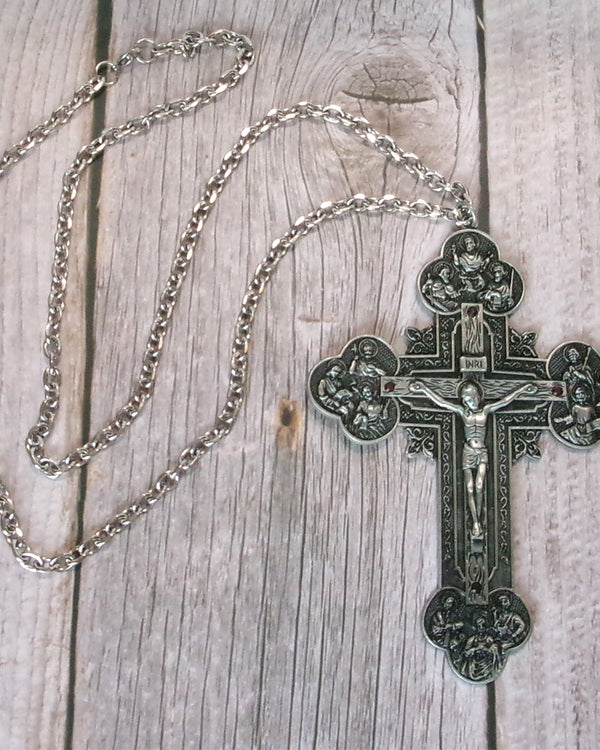 Kelly's XL Apostles Crucifix Necklace