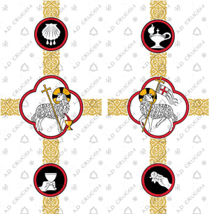 Ad Crucem Church Banner Set - Festivals, Feasts, Confirmation - Sacraments