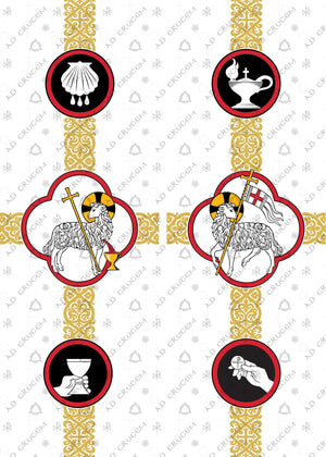 Ad Crucem Church Banner Set - Festivals, Feasts, Confirmation - Sacraments