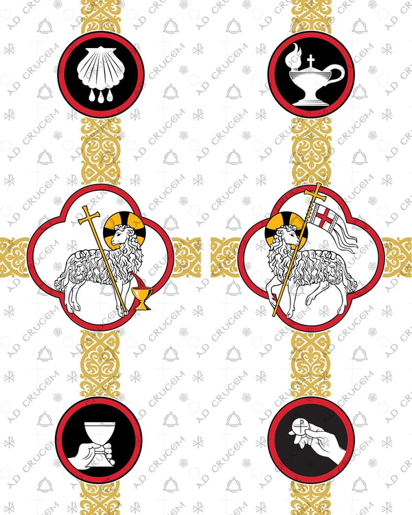 Ad Crucem Church Banner Set - Festivals, Feasts, Confirmation - Sacraments