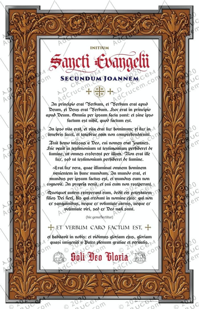 Ad Crucem - Gospel of John Latin Poster