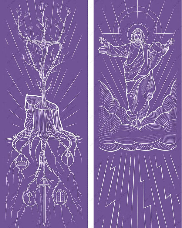 Ad Crucem Advent Banners - Violet