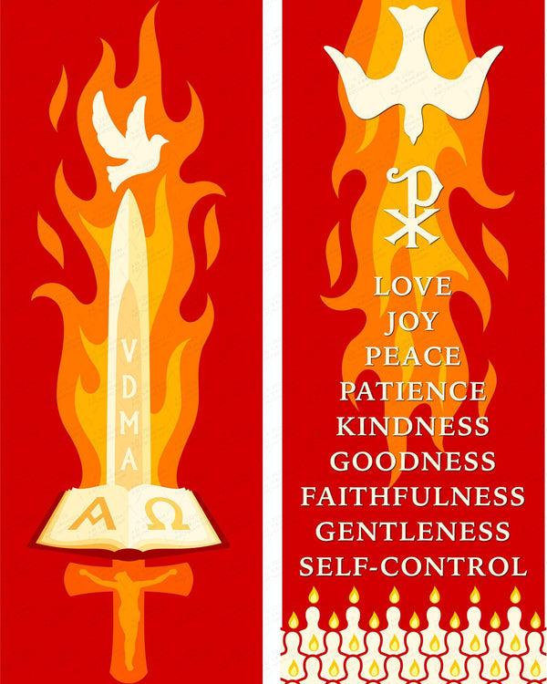 Ad Crucem Pentecost Banner Set - Sword of Spirit and Fruits of the Spirit