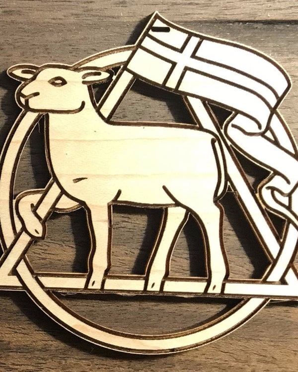 Ad Crucem Agnus Dei Victorious Engraved Ornament