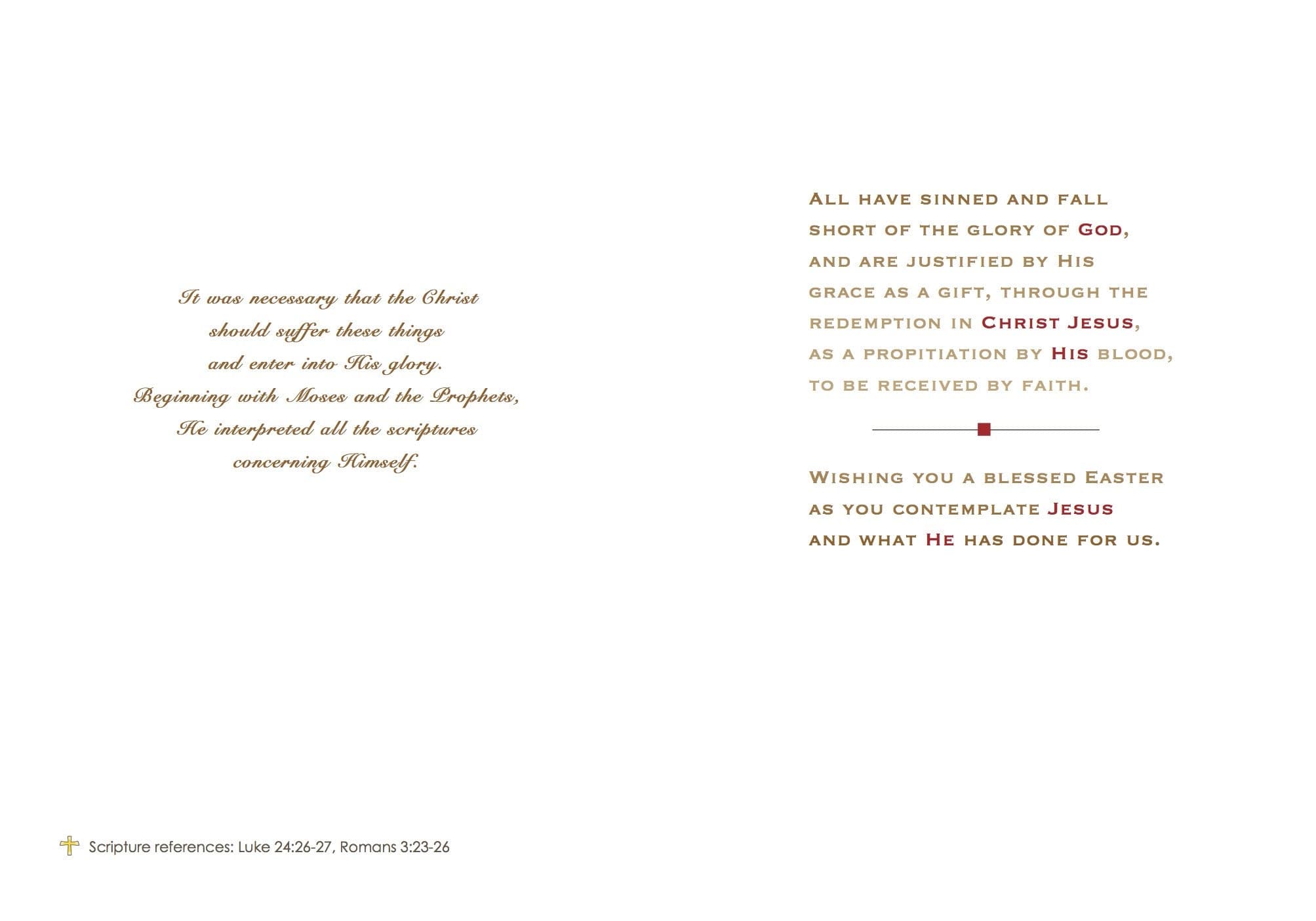 Ad Crucem Easter Card Justified by Faith