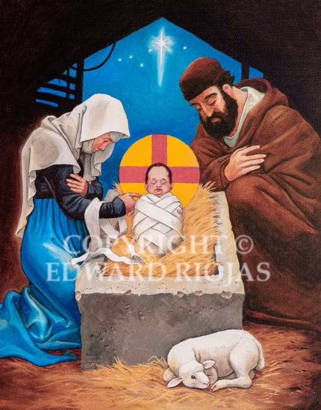 Ed Riojas Dear Christians Nativity Vertical