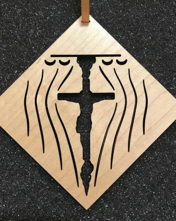 Ad Crucem Advent Jesse Tree No. 20 - Holy of Holies Torn Curtain Ornament