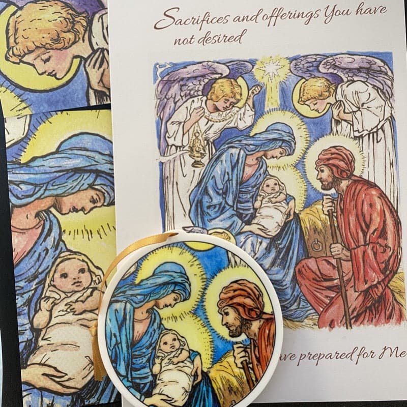 Ad Crucem Holy Family Christmas Card and Ornament