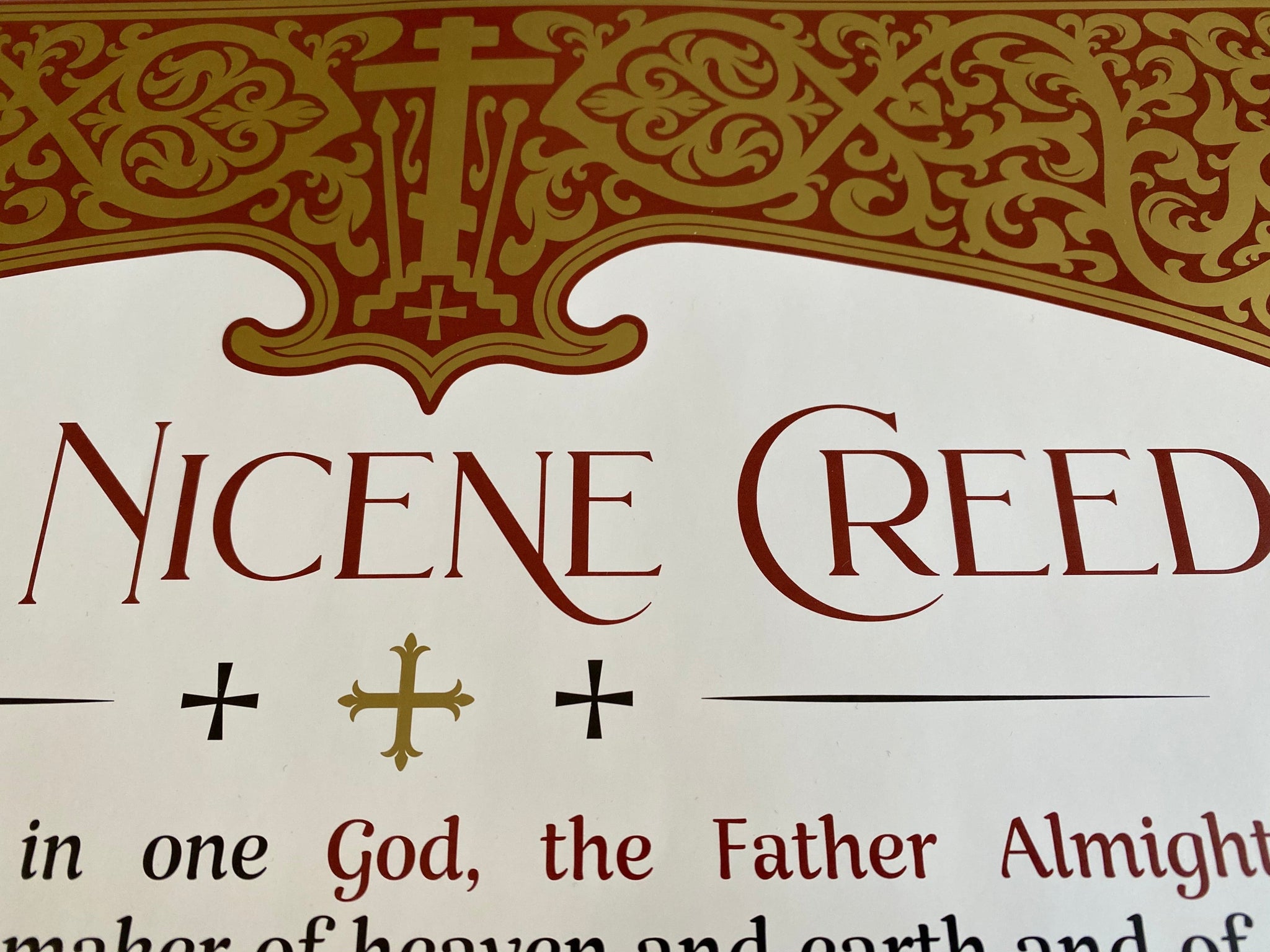 Ad Crucem Nicene Creed Poster
