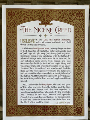 Ad Crucem Nicene Creed Poster