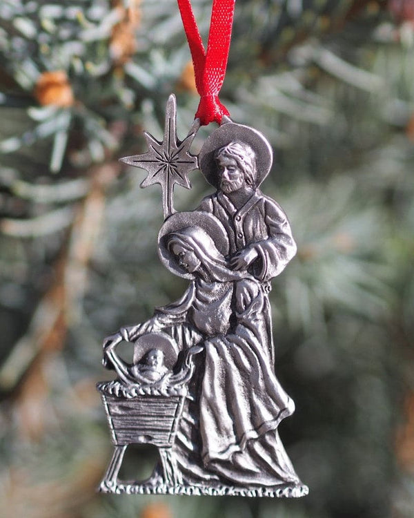 Christmas Pewter Nativity Ornament