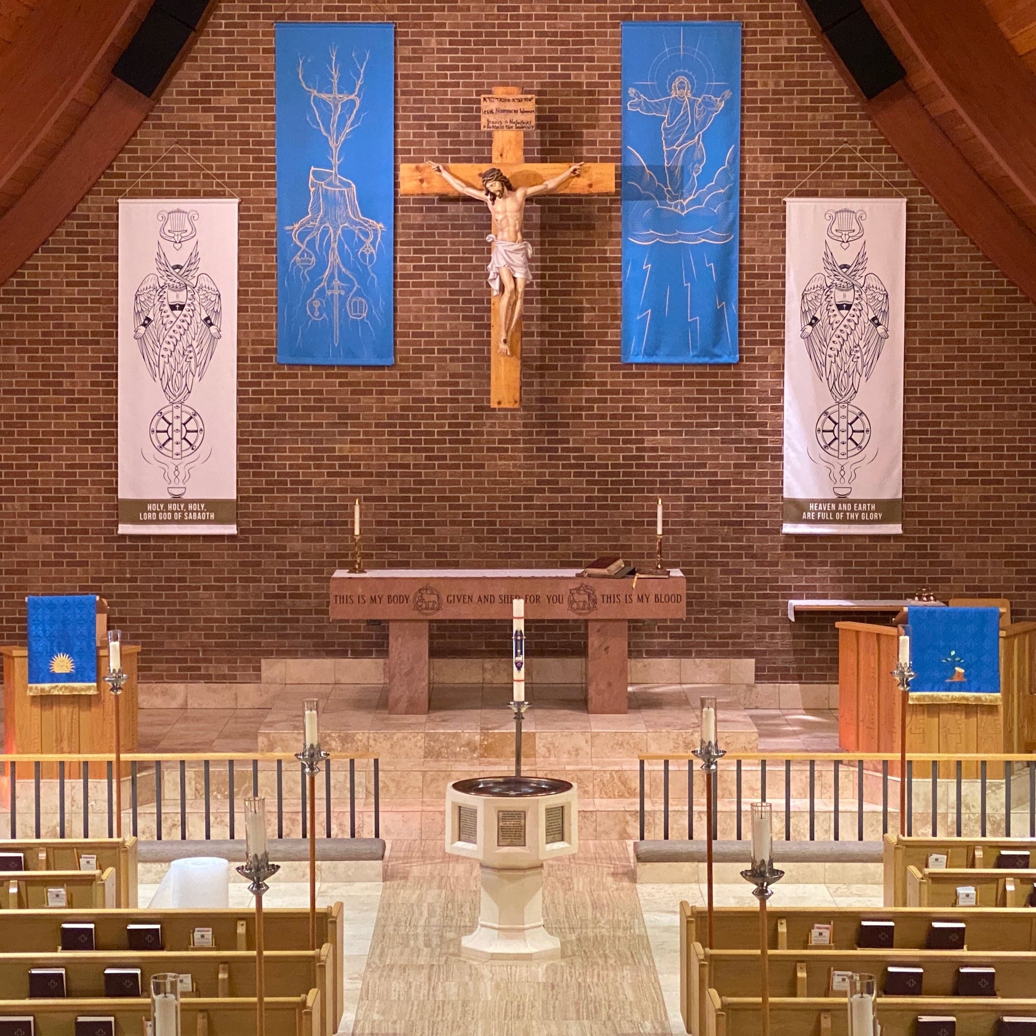 Ad Crucem Advent Banners - Blue
