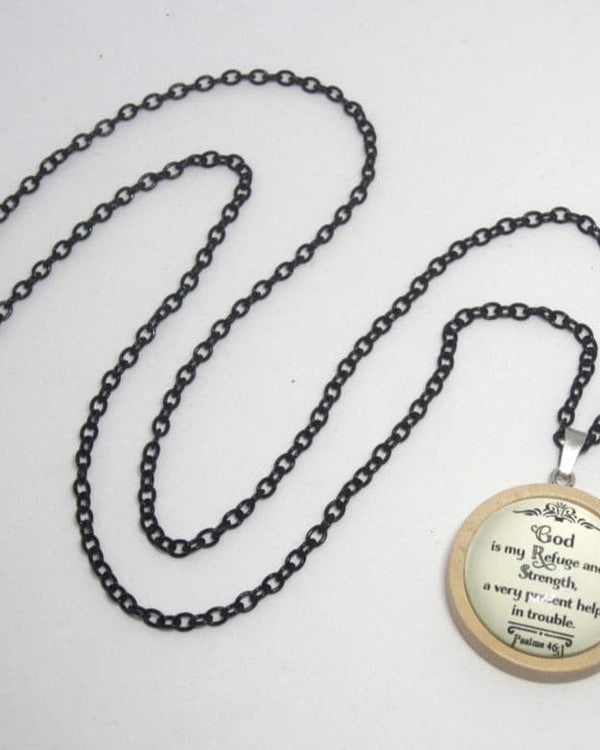 Kelly's "Psalm 46" necklace