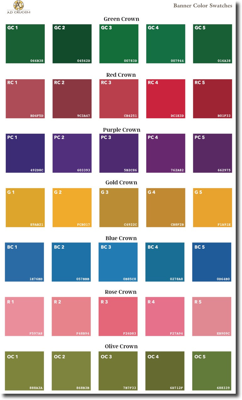 Ad Crucem Banner Color Sample Palette