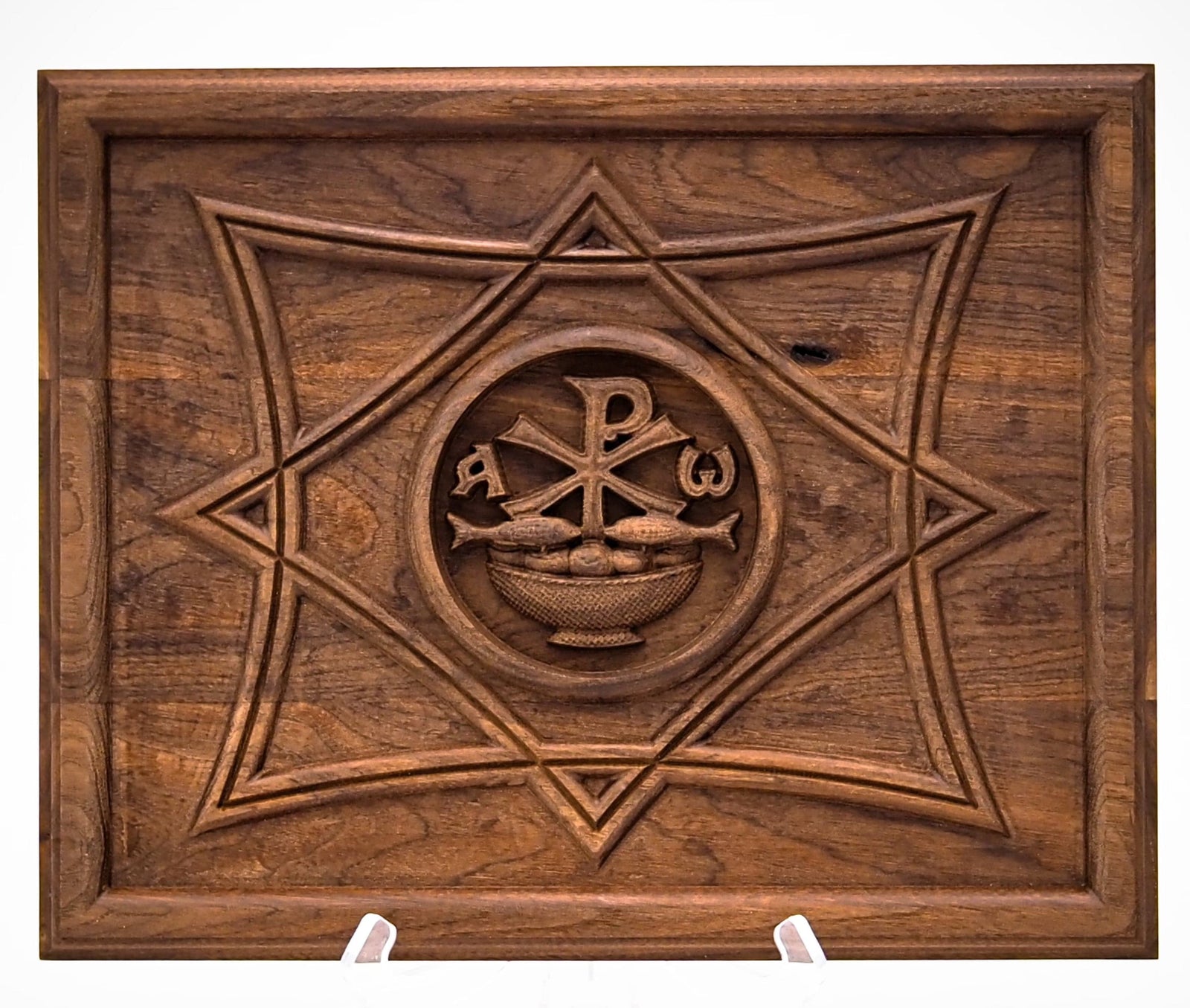 Ad Crucem 3D Loaves and Fishes Chi Rho