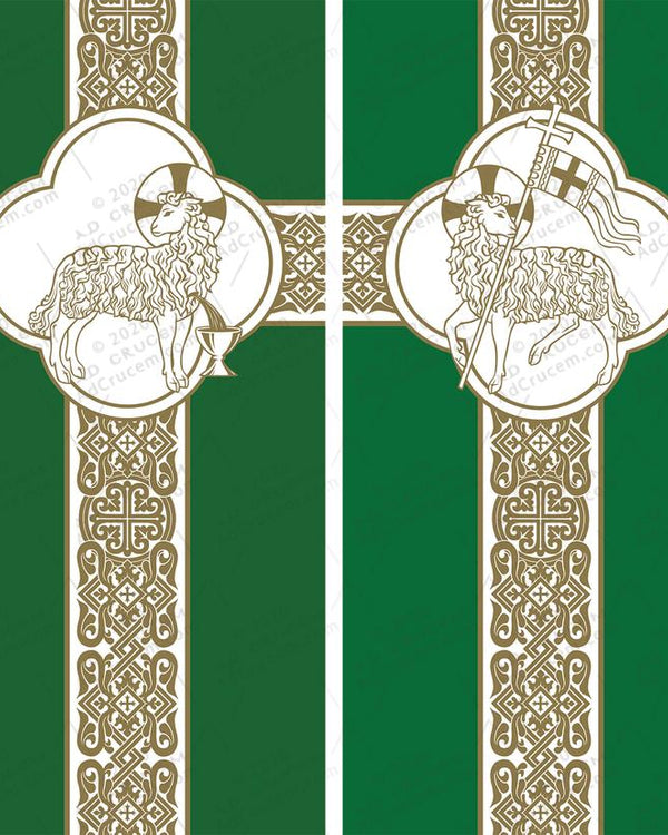 Ad Crucem Agnus Dei Banner Set in Green