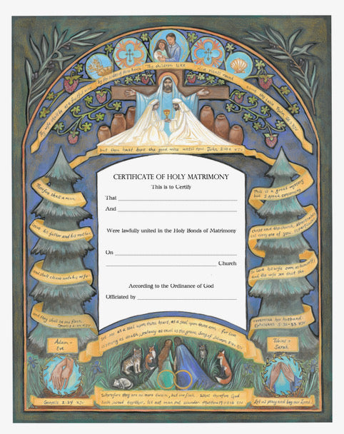 Agnus Dei - Certificate of Holy Matrimony - Signed Giclee Print