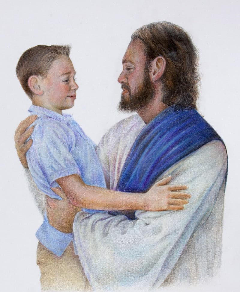 Agnus Dei - Jesus with Boy - Signed Giclee Print