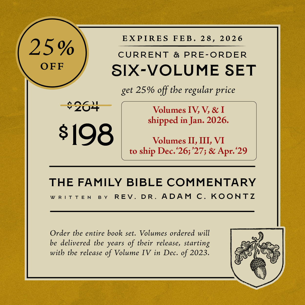 Six Volume Family Bible Commentary Special Offer