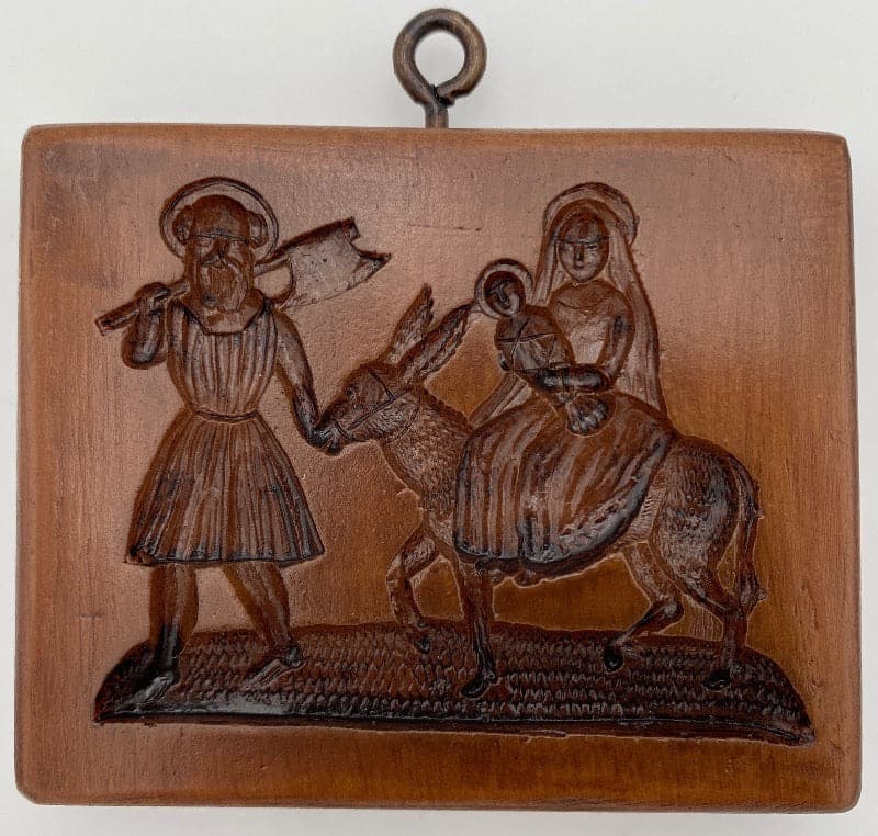 Joseph and Mary Flight to Egypt Springerle Cookie Mold