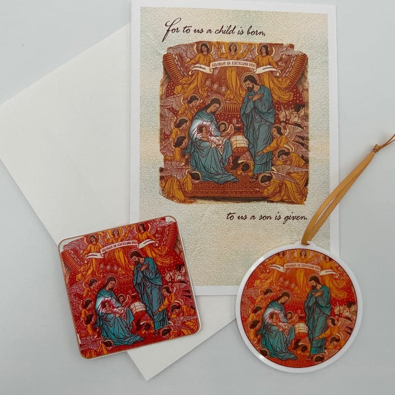 Ad Crucem Nativity Greeting Card and Ornament