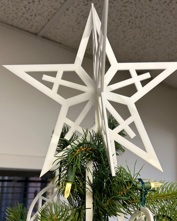 Christmas Tree Topper - White