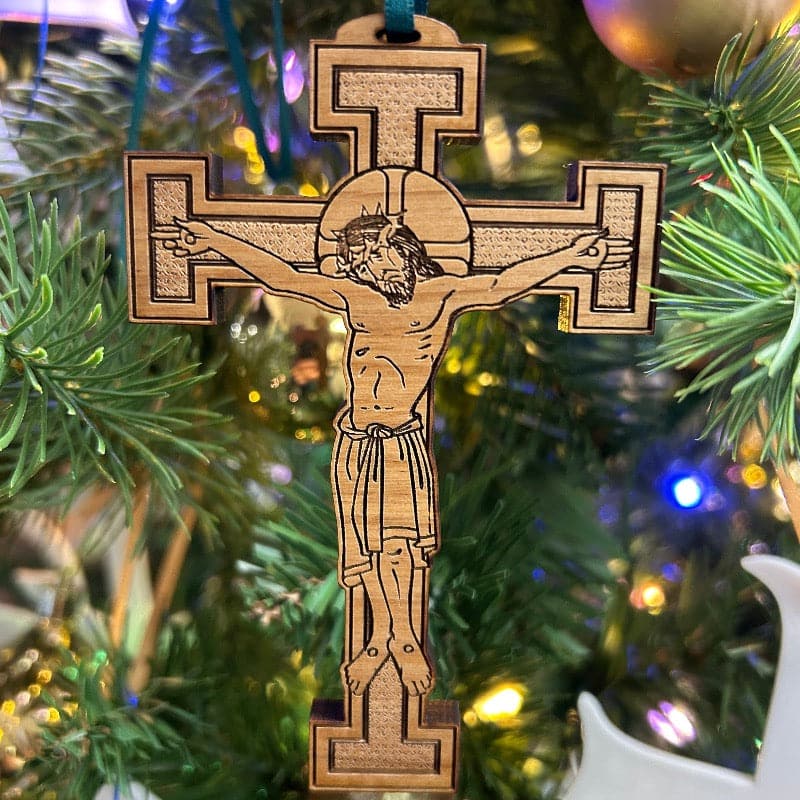 Ad Crucem Crucifix Laser Wood Cut