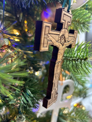 Ad Crucem Crucifix Laser Wood Cut