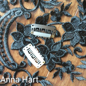Anna's Black Ivory Lace Chapel Veil