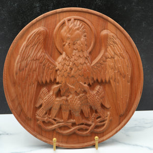 Ad Crucem 3D Pelican in Her Piety Carved Plaque