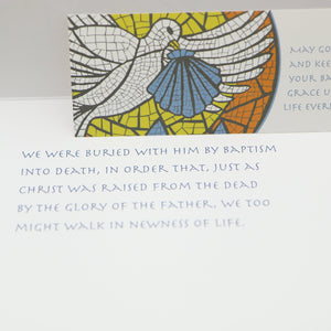 Ad Crucem Baptism Dove and Shell