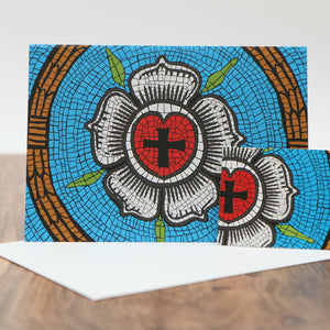 Ad Crucem Blank Light Luther Rose Card