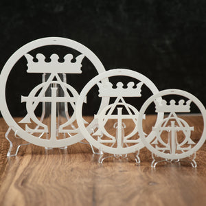 #1 Ad Crucem Christmon - Crown, Alpha Omega and Cross